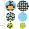 Big Dot of Happiness Blue Monkey Boy - Baby Shower or Birthday Party Giant Circle Confetti - Party Decorations - Large Confetti 27 Count - 2 of 4