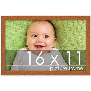 PosterPalooza | Modernist Brown Picture Frame - UV Acrylic, Backing Board, Hanging Hardware Included - 1 of 4
