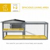 Skyzone Large Outdoor Rabbit Hutch for Guinea Pigs - 61" Fenced Run, Asphalt Roof, Removable Tray, - 4 of 4