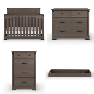 Child Craft Redmond Full Panel Crib, Changing Table Dresser & Chest 4 Piece Nursery Set