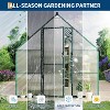 Greenhouse for Outdoors, Heavy-Duty Walk-In Greenhouse Kit with Quick Setup Frame, Roof Vent & Reinforced Structure for Garden Backyard - 4 of 4