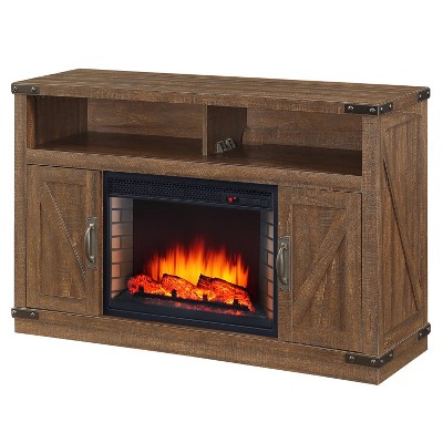 50" Aberfoyle Media Electric Fireplace Rustic Brown - Muskoka