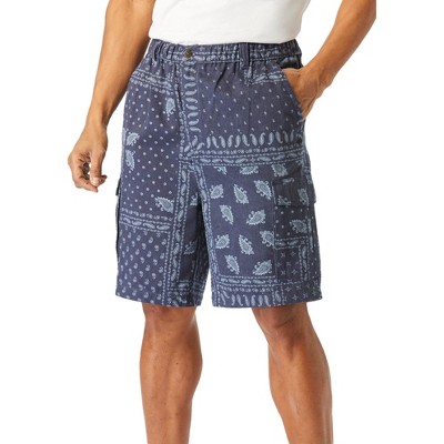 Boulder Creek by KingSize Men's Big & Tall Renegade 9" Full Elastic Waist Cargo Shorts