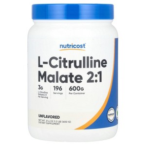 Nutricost L-Citrulline Malate 2:1, Unflavored, 21.4 oz (600 g) - 1 of 2