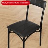 Dining Table Set for 4, Kitchen Table and Chairs for 4 with Upholstered Chairs - 3 of 4