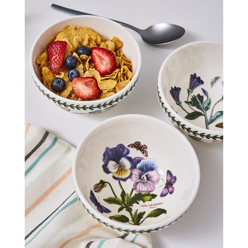 Portmeirion Botanic Garden Stacking Bowls, Set of 6, Made in England - Assorted Floral Motifs,5.5 Inch, 4 of 11