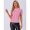 INSPIRE CHIC Women's Sequin Velvet Crew Neck Short Sleeve T-shirt - 4 of 4
