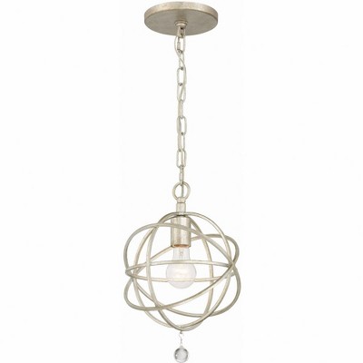 Crystorama Lighting Solaris 1 - Light Pendant in  Olde Silver