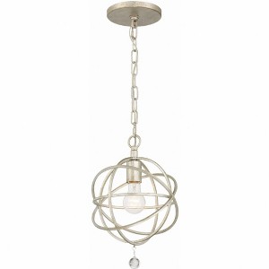 Crystorama Lighting Solaris 1 - Light Pendant in  Olde Silver - 1 of 2