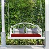 Aoodor 46.5'' x 17.7'' x 3'' Patio Bench Cushion, Olefin Fabric Slipcover Sponge Foam, Outdoor Use - 2 of 4