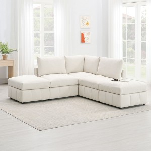 NicBex Sectional Sofa with Convertible Ottomans 5 Seat L Shaped Modular Sofa for Living Room & Apartment - 1 of 4