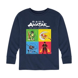 Boys' - Avatar: The Last Airbender - Four Elements Square Long Sleeve Graphic T-Shirt - 1 of 4