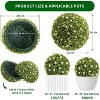 Acekool  Artificial Topiary Balls with Flowers, Large Hanging Faux Greenery for Indoor Outdoor Home, Garden, Porch, Wedding & Party Decor - 2 of 4