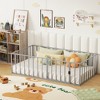 Montessori Bed Metal Floor Platform Frame with Safety Guardrails Fence Easy Assembly for Bedroom - 2 of 4