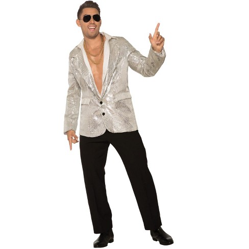 Sequin Jacket Magician Grease Rock N Roll 50s 1970s Disco Pimp Jazz Men ...