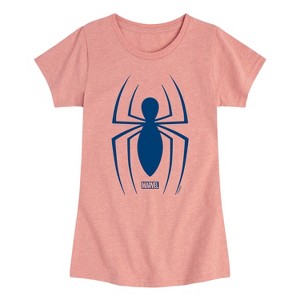 Girls' - Marvel - Spider Logo Fitted Short Sleeve Graphic T-Shirt - 1 of 4