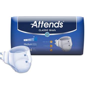 Attends Advanced Briefs For Incontinence, Ultimate Absorbency, Unisex,  Medium, 24 Count, 4 Packs, 96 Total : Target