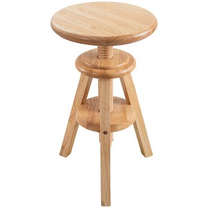eHemco Swivel Wooden Adjustable Counter Bar Stool, 18.9 to 25.2 Inches Height - 1 of 4