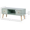 Nordlys TV Stand with 2 Drawers in Wood and Rattan Exotic Boho Living Room - 4 of 4