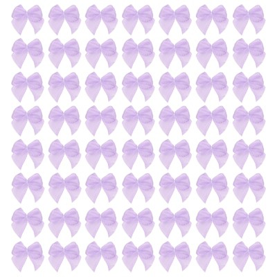 Unique Bargains Craft DIY Gift Packaging Accessories Satin Mini Flower Bows