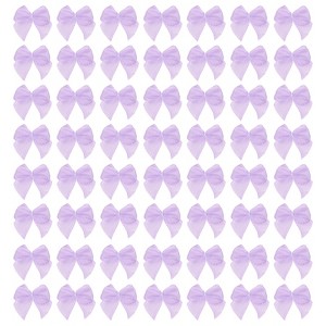 Unique Bargains Craft DIY Gift Packaging Accessories Satin Mini Flower Bows - 1 of 4
