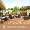 3 Pieces Patio Furniture Bistro Set, Outdoor Wicker Swivel Rocker - image 2 of 4