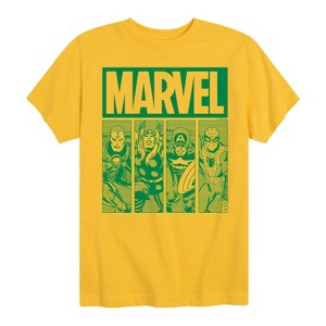 Boys' - Marvel - St. Patrick's Day Green Grid Short Sleeve Graphic T-Shirt - 1 of 4