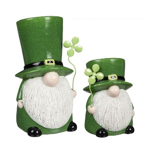 Evergreen Terracotta St. Patrick's Day Gnome Table D√©cor, Set of 2 - 1 of 4
