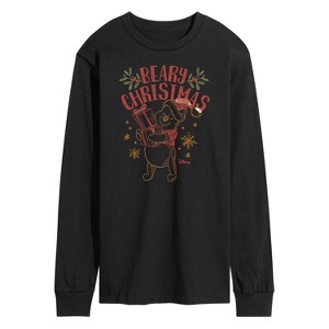 Men's - Winnie the Pooh - Pooh Wishes A Beary Christmas Long Sleeve Graphic T-Shirt - 1 of 4