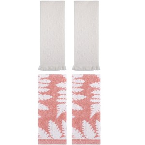 REGALWOVEN 4 Pcs Cotton Soft Absorbent Decorative Hand Towels for Bathroom Kitchen 13 x 29 Inch - 1 of 4