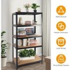 LIVAREEmlen 5 Tier Laminated White Metal Baker's Racks,Adjustable Storage Utility Rack for Warehouse Basement Pantry - 4 of 4