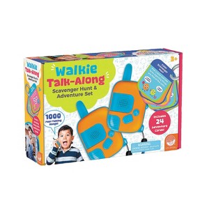 Walkie Talk-Along Scavenger Hunt & Adventure Set – 2 Rugged Walkie Talkies (1,000 ft Range) + 24 Mission Cards – Outdoor Backyard Games for Kids Ages - 1 of 1