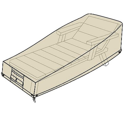 Plow & Hearth - Heavy Duty Deluxe Outdoor Long Chaise Cover, Sand