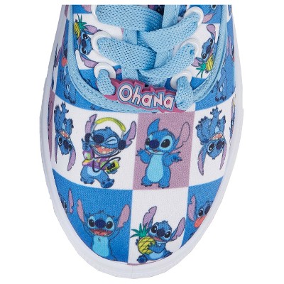 Disney Ladies Lilo and Stitch Shoes - Ladies Classic Lilo and Stitch Lace Up Canvas Sneakers - Disney Lilo and Stitch Canvas Lace up Sneakers (Blue, 9) — фото 4