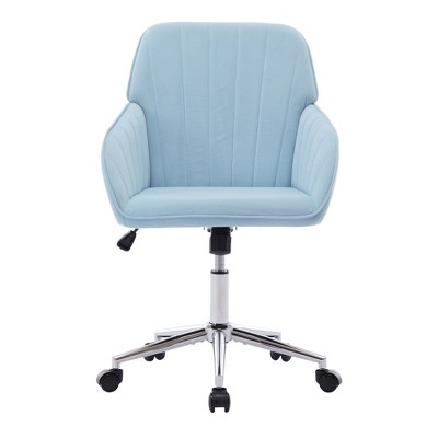 NicBex Adjustable Height Ergonomic Home Office Chair with Silver Base and Wheels for Work Study Vanity,Bedroom