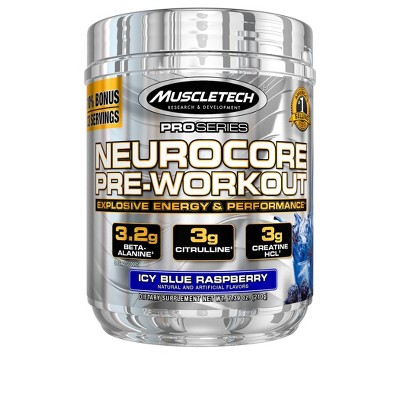 Muscletech Neurocore Pre Workout Powder with Creatine - Icy Blue Raspberry  - 7.39oz – Target Inventory Checker – BrickSeek