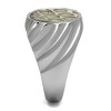 Slickblue Stainless Steel Men's Ring Polished Finish with Animal Pattern Leather Size 8-13 - 4 of 4