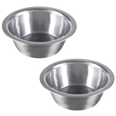 Set of 2 Stainless Steel Elevated Hanging Pet Bowls
