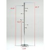 Kings Brand Furniture Wilhelm 8-Hook Coat & Hat Rack Stand, Chrome - 4 of 4