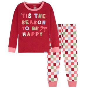 Gerber Baby and Toddler Girls' Snug Fitting 2-Piece Pajama Set, Holiday - 1 of 4