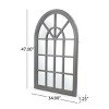 Traditional Arch Window Mirror,Vintage Entryway Mirror,Hallway Mirror,Art Deco Mirror,White Arched Window Pane Mirror With Wood Framed-The Pop Home - 4 of 4