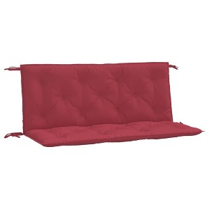 vidaXL Garden Bench Cushions 2 pcs - Wine Red, 47.2"x19.7"x2.8", Oxford Fabric with Hollow Fiber Filling, Indoor/Outdoor Pad - 1 of 4