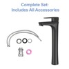 ChicFurnit Bathroom Sink Faucet Tall Single Handle Design for Trendy Vanity Spaces, Brown, 12.6"*6.3"*2.36" - 4 of 4