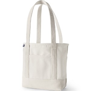 Lands' End Open Top Long Handle Canvas Tote Bag - 1 of 4