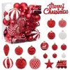 65 Pcs Christmas Balls, Plastic Christmas Plastic Decorative Baubles, Shatterproof Xmas Tree Ornaments Set Hanging Balls, - 2 of 4