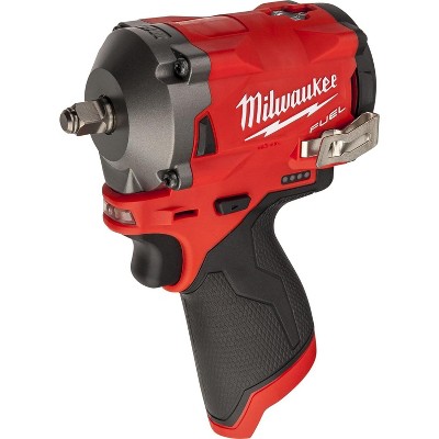 Milwaukee M12 FIW38-0 4933464612 Square M12FIW38-0  Li-Ion 3/8 12 Volts Impact Wrench Black Red : Milwaukee