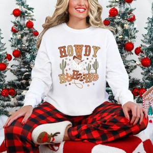 Simply Sage Market Western Santa Ho Ho Ho Garment Dyed Long Sleeve - 1 of 4