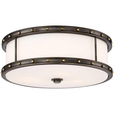 Minka Lavery Flush Mount 15 1/2"W Harvard Court Bronze LED Ceiling Light