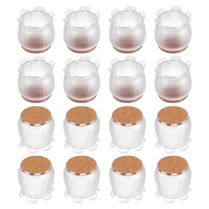 Unique Bargains Non-Slip Furniture Chair Leg Cover Caps for Hardwood Floors 16 Pcs - 1 of 4