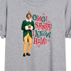 Women's - ELF - Christmas Omg I Know Him Oversized Graphic T-Shirt - image 2 of 4